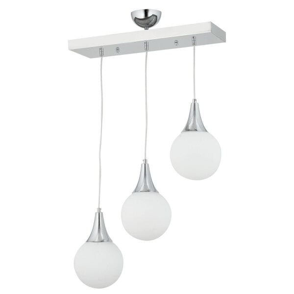 Damla 3 Lü Krom Rengi Sıralı Modern Genç Odası Mutfak Salon Sarkıt Avize