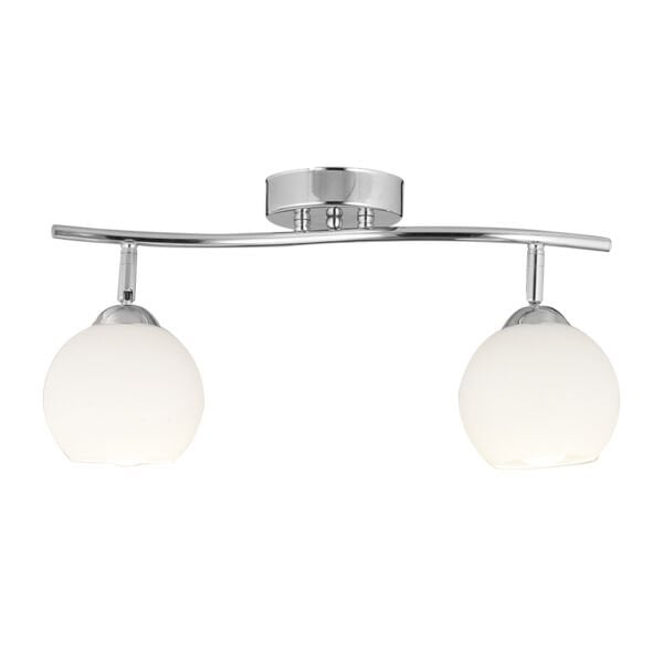 Riley 2Li Krom Spot Yuvarlak Camlı Mutfak- Banyo Avize