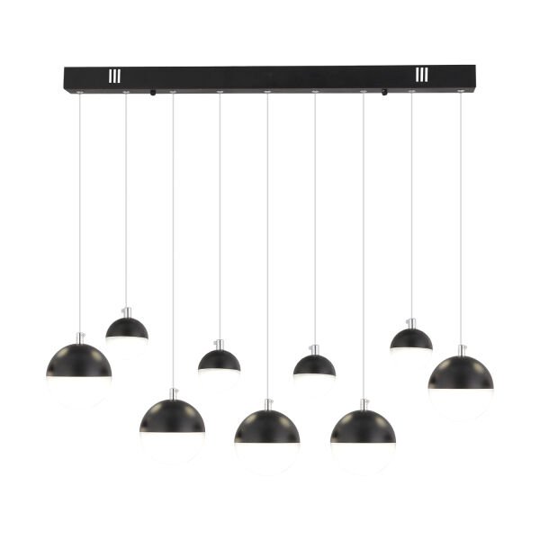 Ekin 5'li Sıralı 60 Watt Siyah Ledli Kelebek Detaylı Modern Koridor, Yatak Odası Salon Sarkıt Led Avize