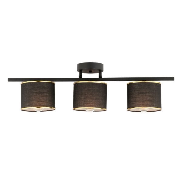 Selina 3Lü Siyah Modern Plafonyer Genç Odası Mutfak Yatak Odası Avize