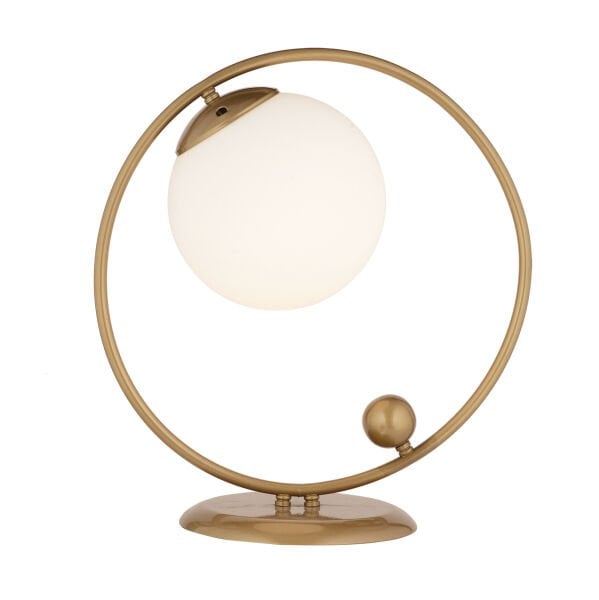 Tesla Eskitme Beyaz Camlı Modern Tasarım Masa Lambası