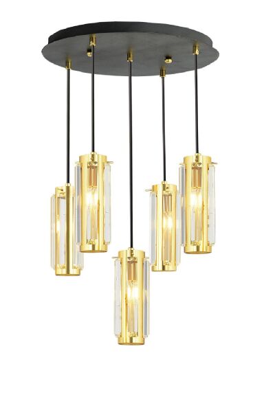 Natali 5Li Sarkıt Gold Modern Genç Odası Mutfak Salon Sarkıt Avize