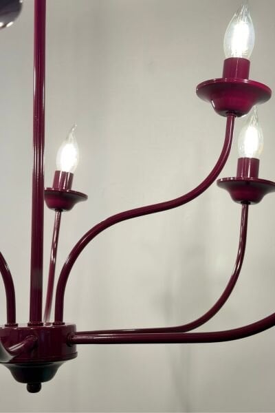 Junny 8li Bordo Renkli Çocuk Odası, Salon Avize