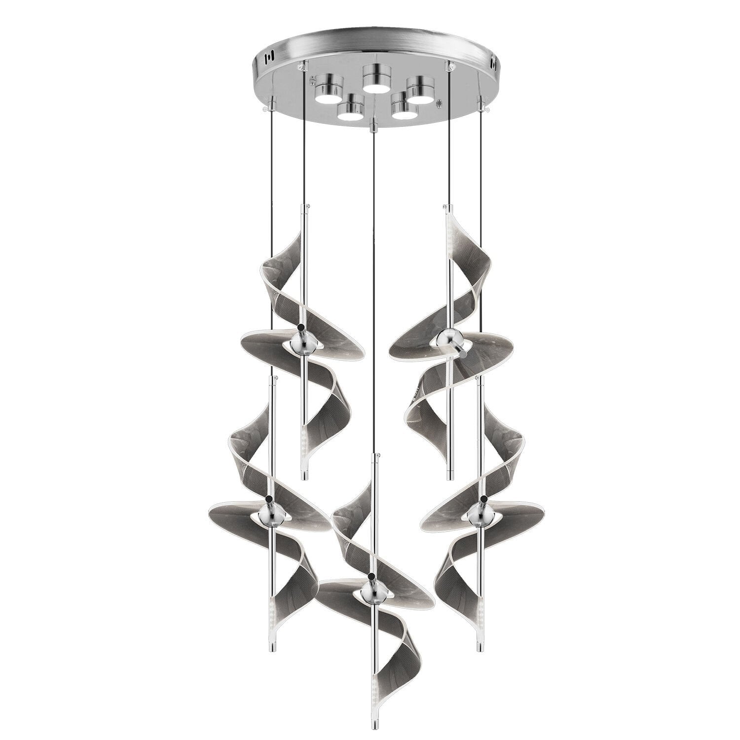 LORETTA KROM 5Lİ 60 WATT YUVARLAK LED AVİZE
