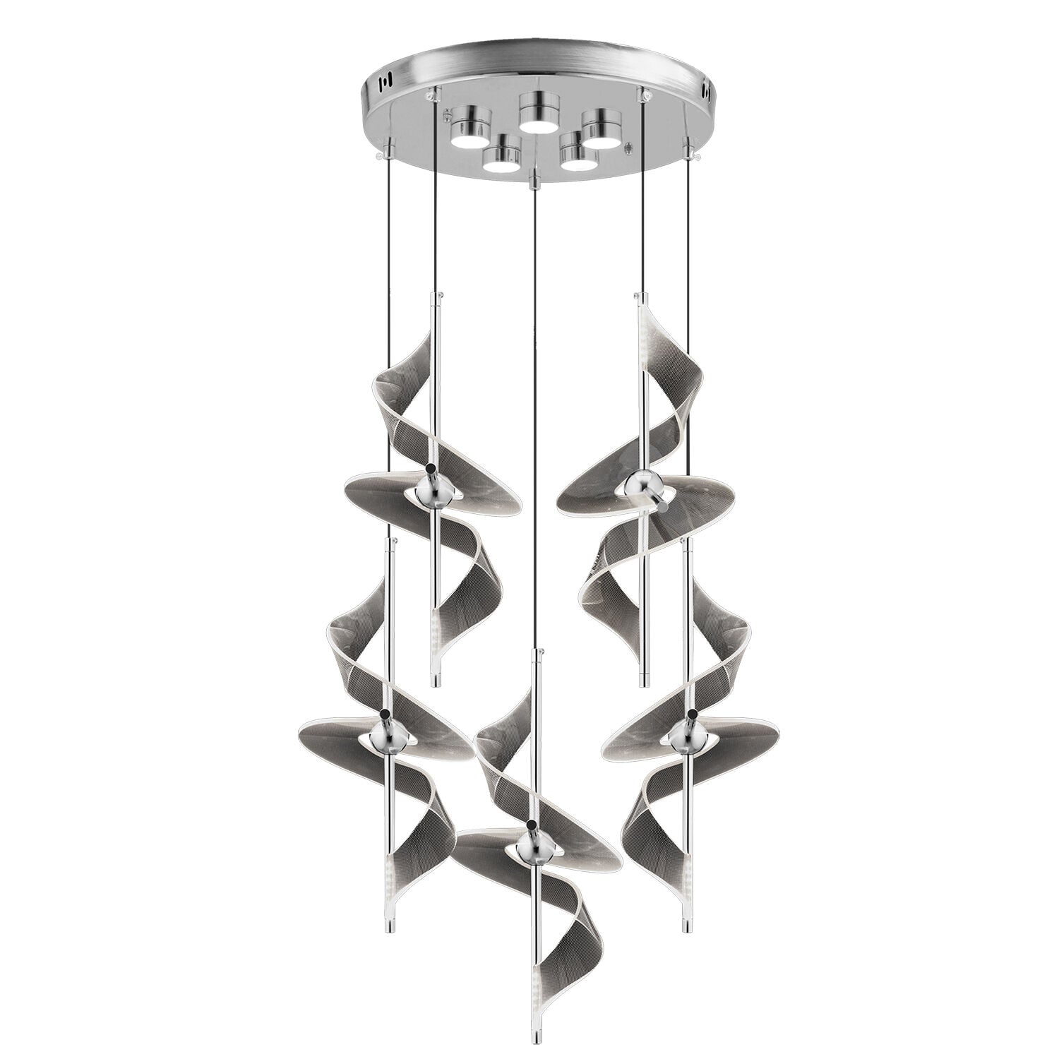 LORETTA KROM 5Lİ 60 WATT YUVARLAK LED AVİZE