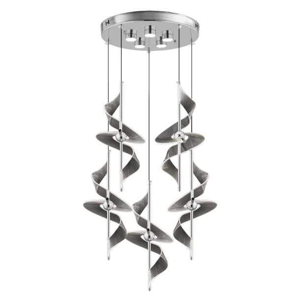 LORETTA KROM 5Lİ 60 WATT YUVARLAK LED AVİZE