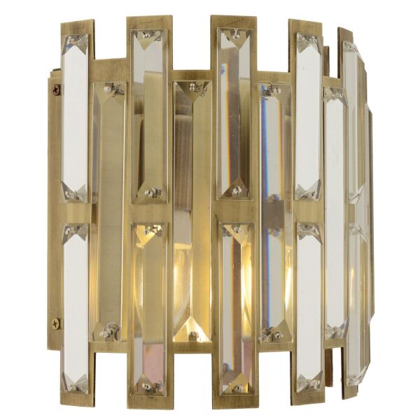 Gallıano Eskitme Boyalı Kristal Taşlı Duvar Lambası Yatak Odası-Yatak Başı-Salon için Aplik