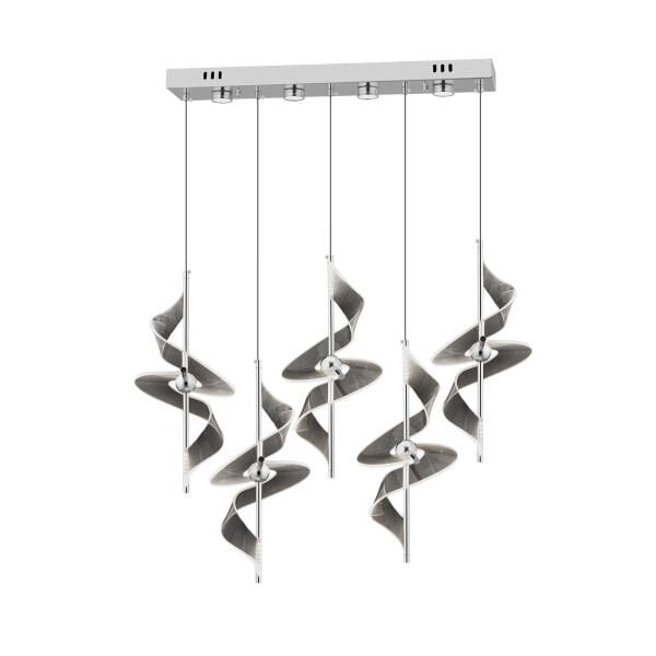 LORETTA KROM 5Lİ 60 WATT SIRALI LED AVİZE