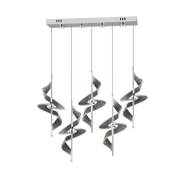 LORETTA KROM 5Lİ 60 WATT SIRALI LED AVİZE