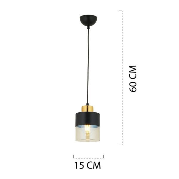 Boris Tekli Siyah Gold Modern Retro Sarkıt Mutfak Salon Sarkıt Avize