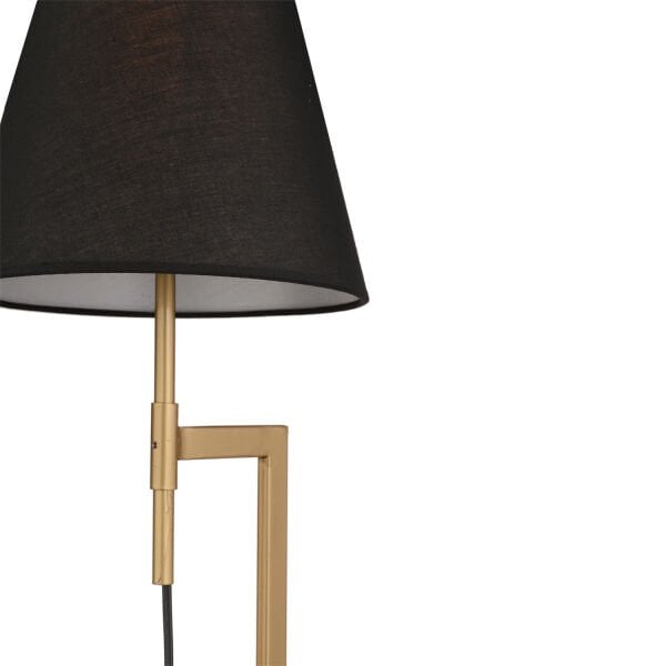 Favla Siyah Şapkalı Eskitme Masa Lambası Modern Tasarım Ayarlanabilir Retro Abajur