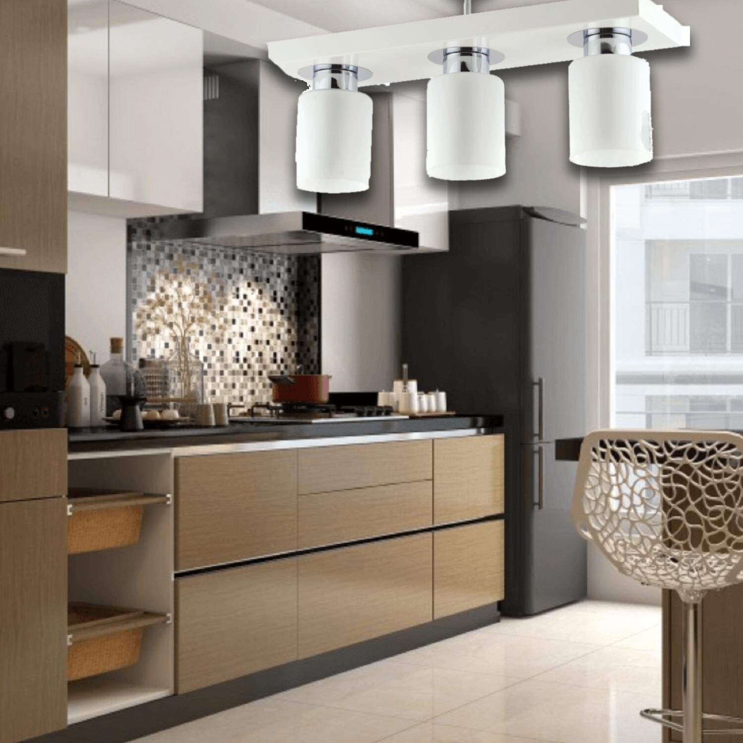 Kiaria 3Lü Modern Plafonyer Genç Odası MutfakYatak Odası Avize