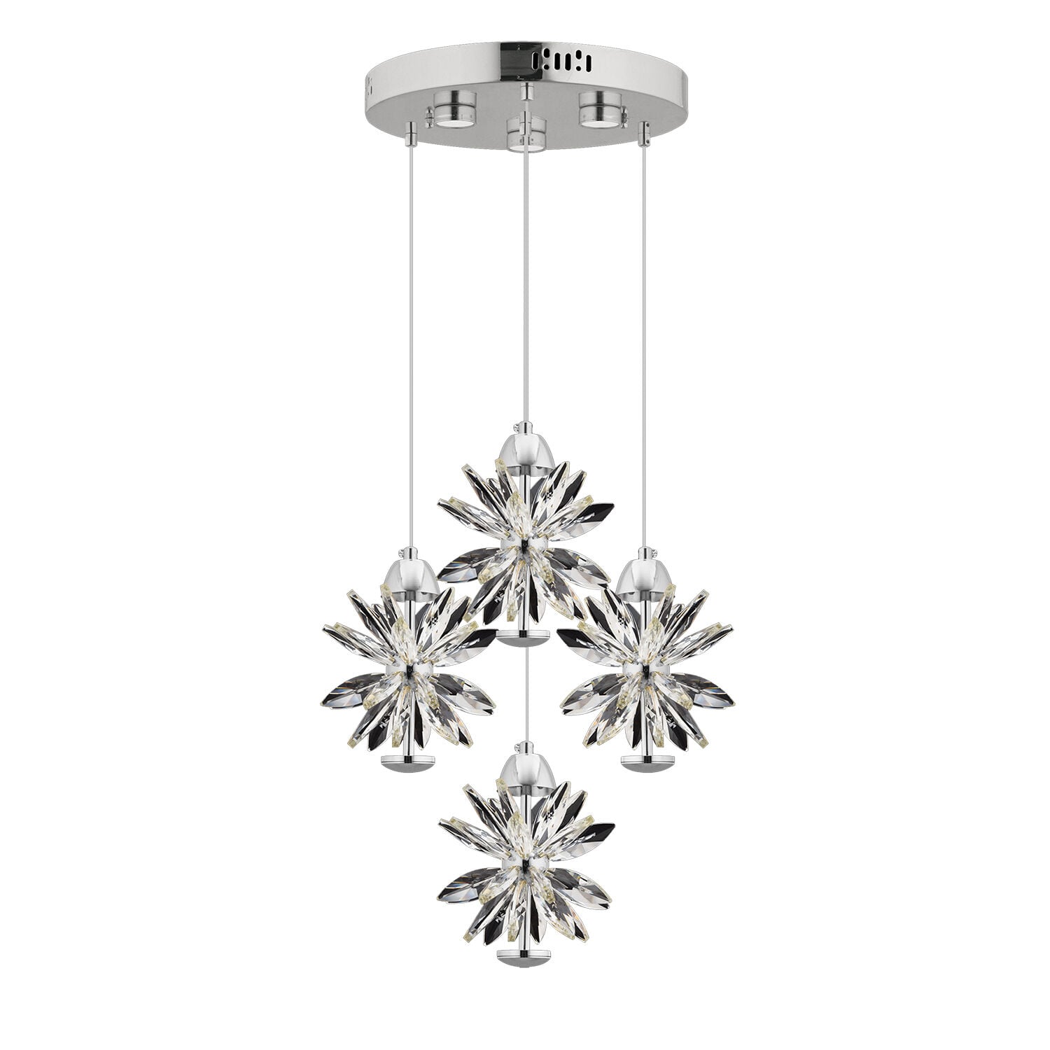 MENEKŞE KROM 4LÜ 58 WATT LED AVİZE