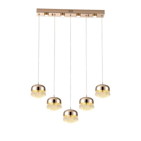 GEMMA GOLD  5Lİ 47 WATT SIRALI LED AVİZE