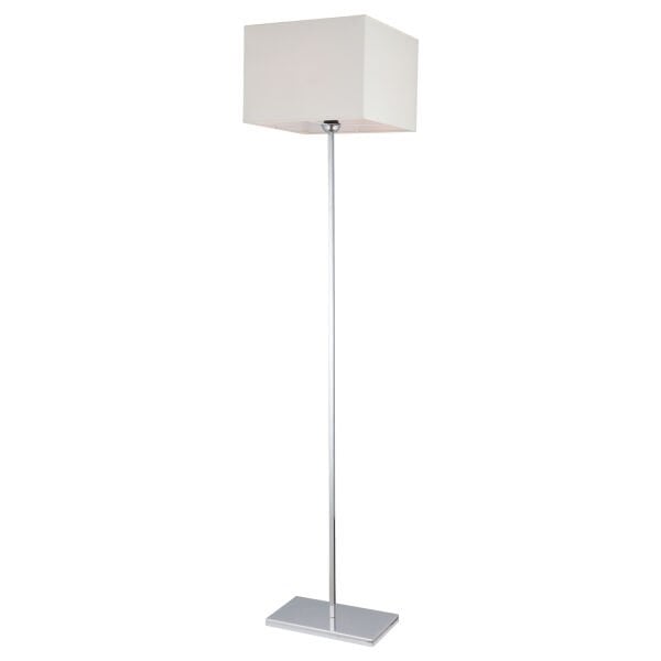 Layana Beyaz Şapkalı Krom Dekoratif Modern Tasarım Ayaklı Oturma Odası-Salon Lambader