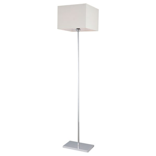 Layana Beyaz Şapkalı Krom Dekoratif Modern Tasarım Ayaklı Oturma Odası-Salon Lambader