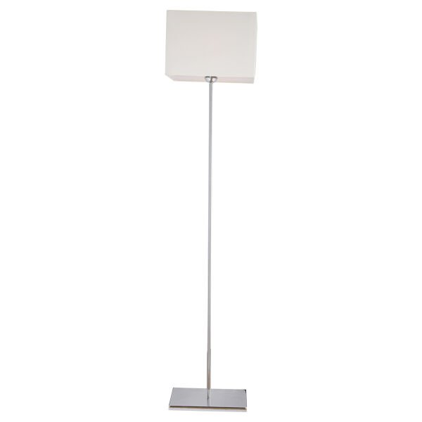 Layana Beyaz Şapkalı Krom Dekoratif Modern Tasarım Ayaklı Oturma Odası-Salon Lambader