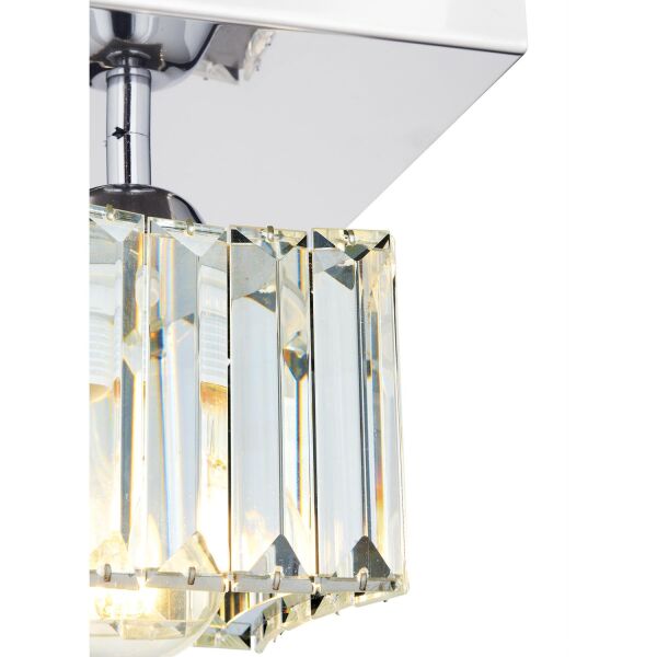 RİVİA KROM KAPLAMA PLAFONYER TAŞLI SALON AVİZE