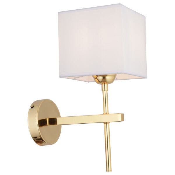 Rory Tekli Beyaz Şapkalı Gold Duvar Lambası Yatak Odası-yatak Başı-banyo Için Modern Aplik