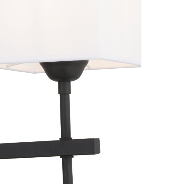 Rory Tekli Beyaz Şapkalı Siyah Duvar Lambası Yatak Odası-yatak Başı-banyo Için Modern Aplik