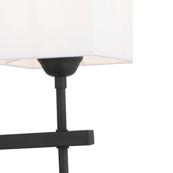 Rory Tekli Beyaz Şapkalı Siyah Duvar Lambası Yatak Odası-yatak Başı-banyo Için Modern Aplik