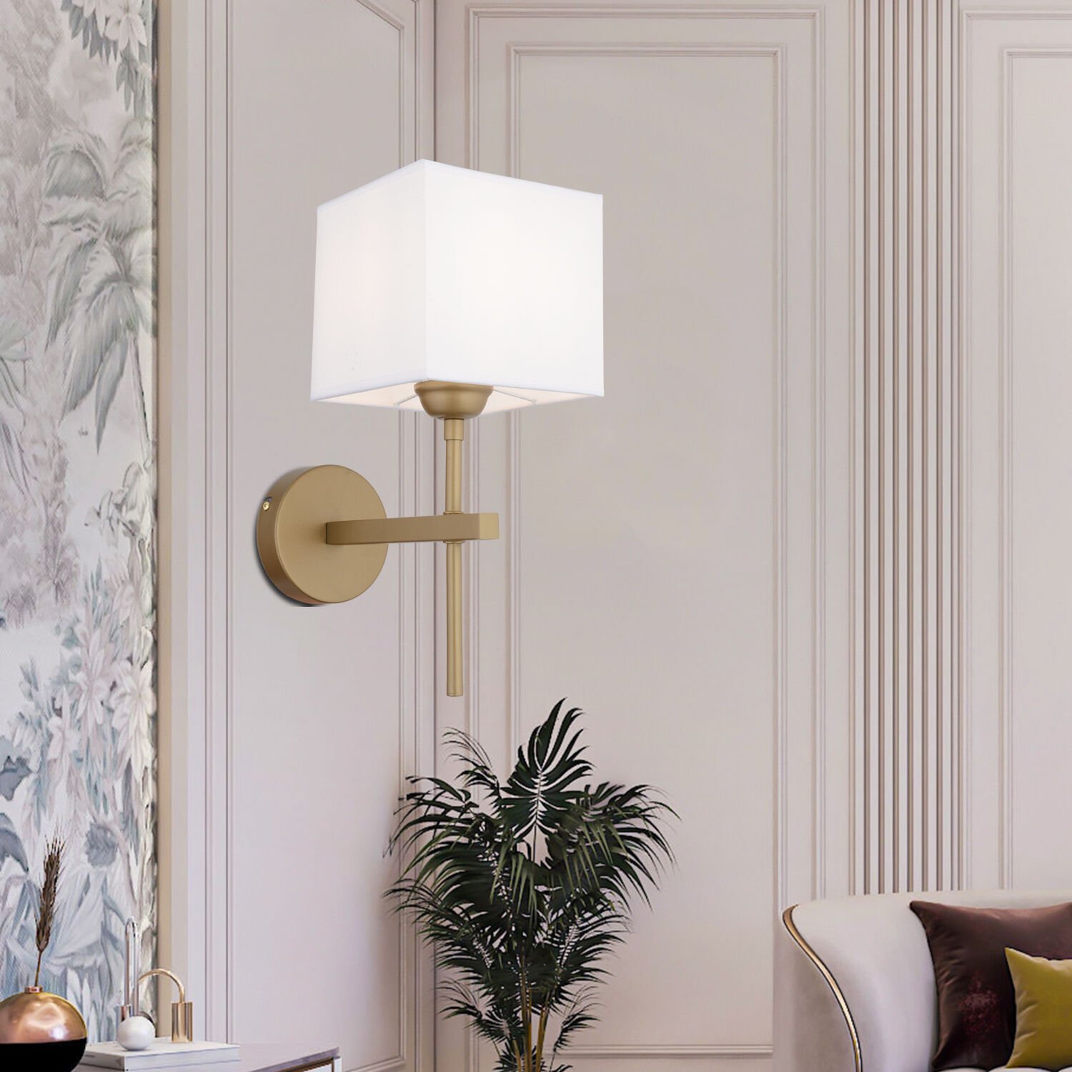 Rory Tekli Beyaz Şapkalı Eskitme Duvar Lambası Yatak Odası-yatak Başı-banyo Için Modern Aplik