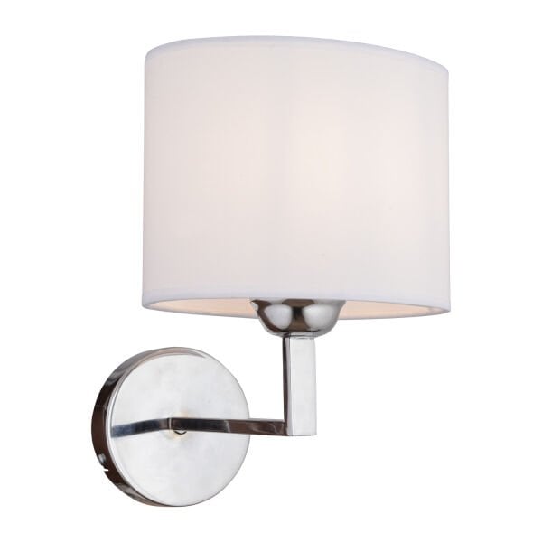 Zadie Tekli Beyaz Şapkalı Krom Duvar Lambası Yatak Odası-yatak Başı-banyo Için Modern Aplik