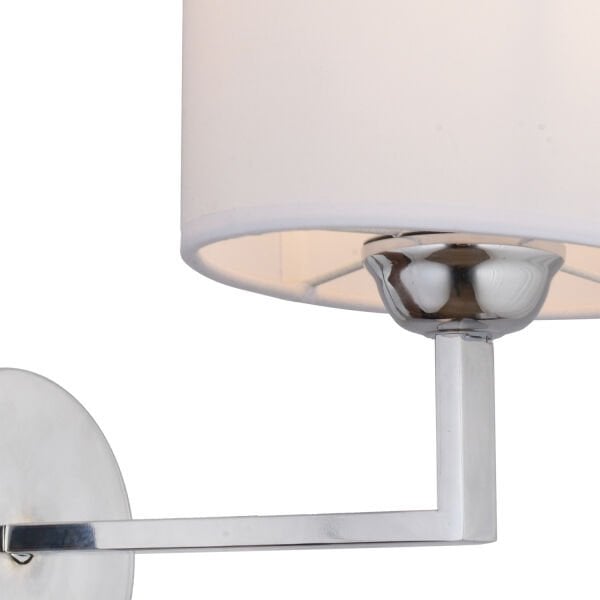 Zadie Tekli Beyaz Şapkalı Krom Duvar Lambası Yatak Odası-yatak Başı-banyo Için Modern Aplik