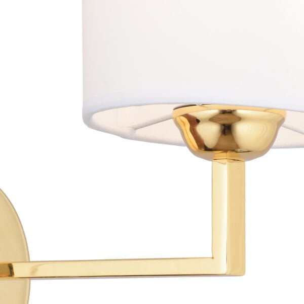 Zadie Tekli Beyaz Şapkalı Gold Duvar Lambası Yatak Odası-yatak Başı-banyo Için Modern Aplik