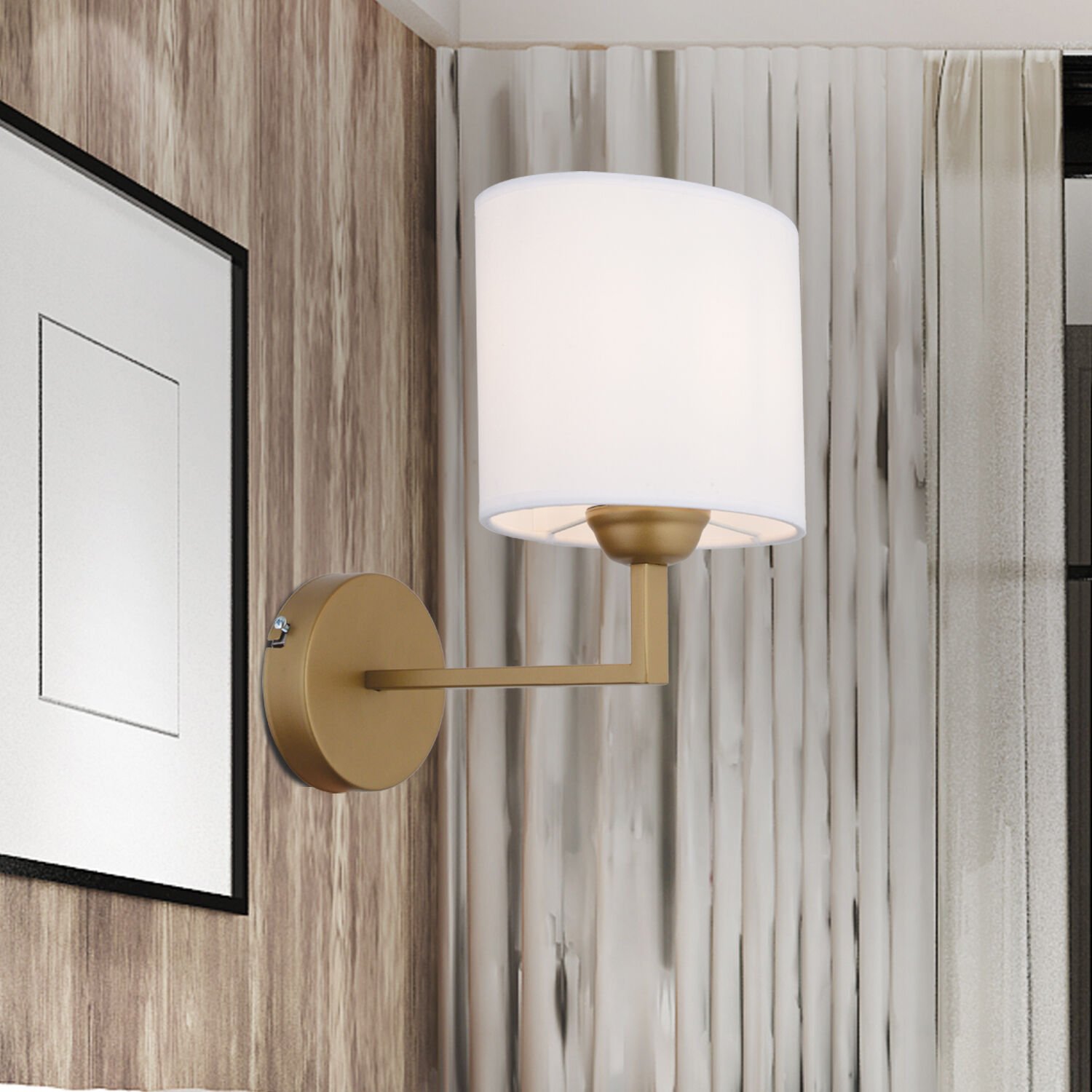 Zadie Tekli Beyaz Şapkalı Eskitme Duvar Lambası Yatak Odası-yatak Başı-banyo Için Modern Aplik