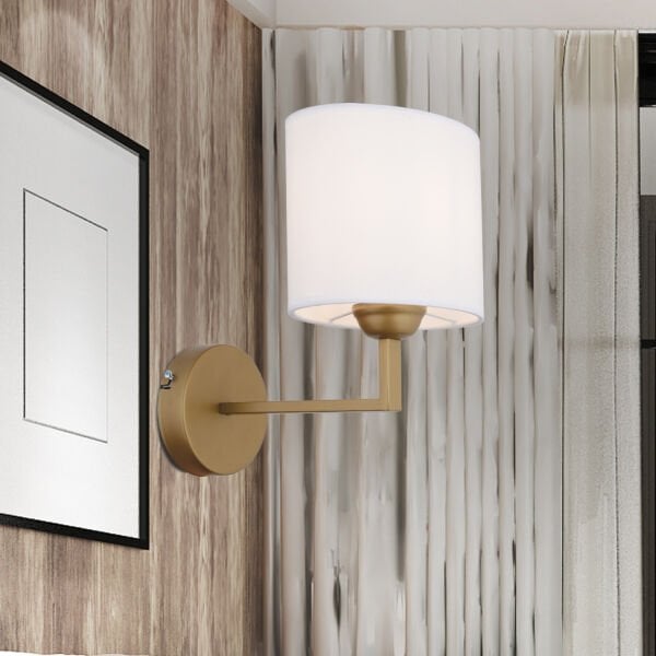 Zadie Tekli Beyaz Şapkalı Eskitme Duvar Lambası Yatak Odası-yatak Başı-banyo Için Modern Aplik