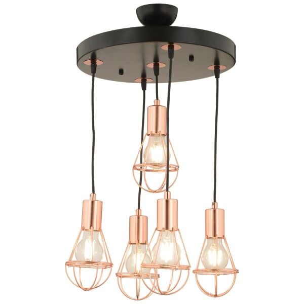 Ciri 5 Li Yuvarlak Gold Kaplama Tel Sarkıt Modern Genç Odası Mutfak Oturma Odası Salon Sarkıt Avize