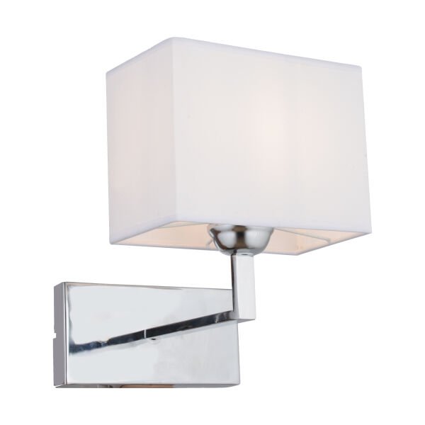 Rylee Tekli Beyaz Şapkalı Krom Duvar Lambası Yatak Odası-yatak Başı-banyo Için Modern Aplik