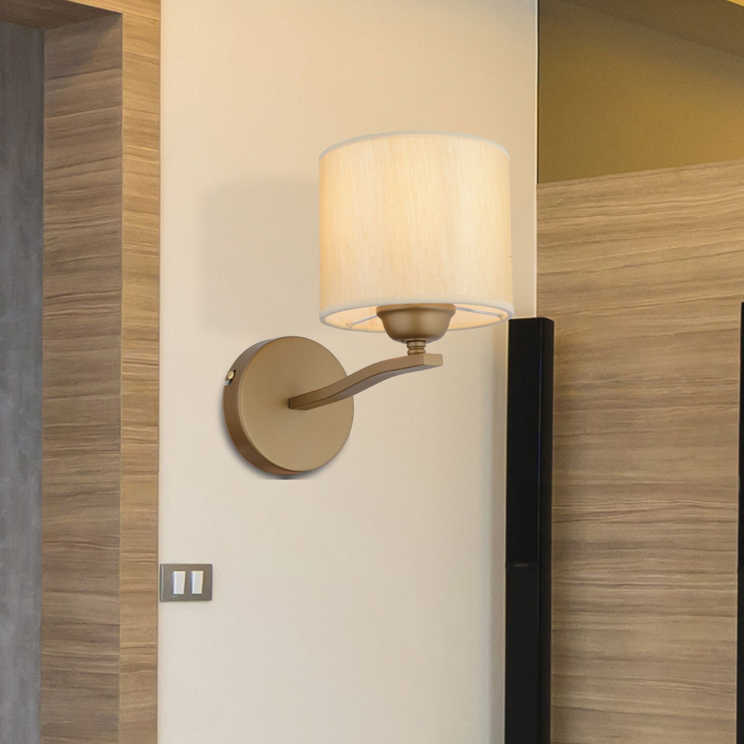 Keria Tekli Eskitme Şapkalı Eskitme Duvar Lambası Yatak Odası-yatak Başı-banyo Için Modern Aplik