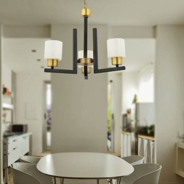 Torqu 3 Lü Siyah Eskitme Modern Yatak Odası Mutfak Oturma Odası Salon Avize