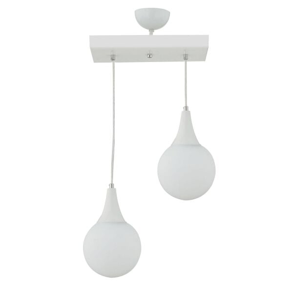 Damla 2 Li Sıralı Modern Sarkıt Mutfak Oturma Odası Salon Sarkıt Avize