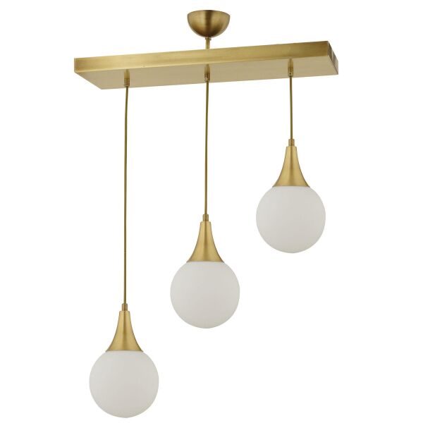 Damla 3 Lü Sıralı Eskitme Modern Sarkıt Mutfak Oturma Odası Salon Sarkıt Avize