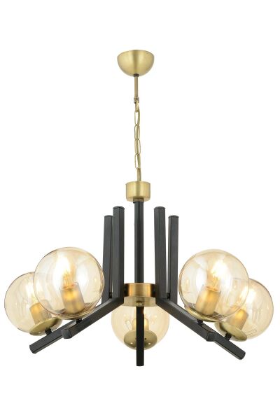 Mikel 5 Li Siyah Eskitme Modern Yatak Odası Mutfak Oturma Odası Retro Salon Avize