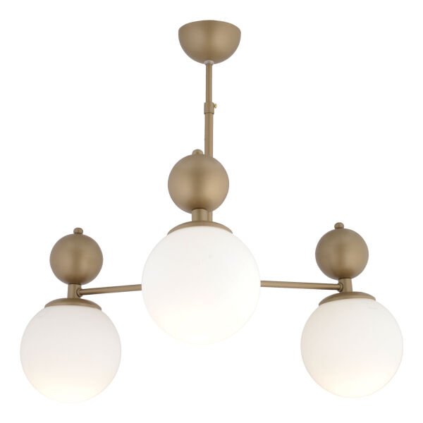 Kuvars 3lü Eskitme Beyaz Camlı Modern Koridor Yatak Odası Salon Avize