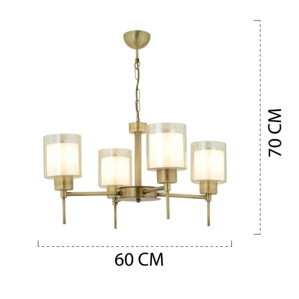 Goldie 4 Lü Eskitme Modern Yatak Odası  Salon Avize