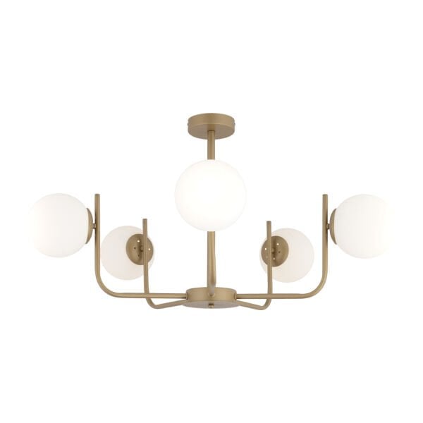 Lowel 5'li Eskitme Beyaz Camlı Modern Koridor Yatak Odası Salon Avize