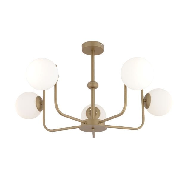 Lowel 5'li Eskitme Beyaz Camlı Modern Koridor Yatak Odası Salon Avize