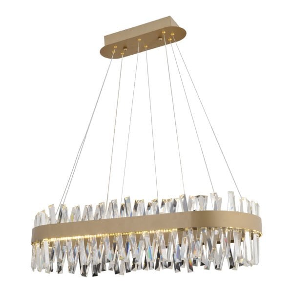 Brampton 6'lı Sıralı Eskitme 3 Renkli 100 Watt Ledli Yemek Masası Üstü, Oturma Odası, Salon Avize