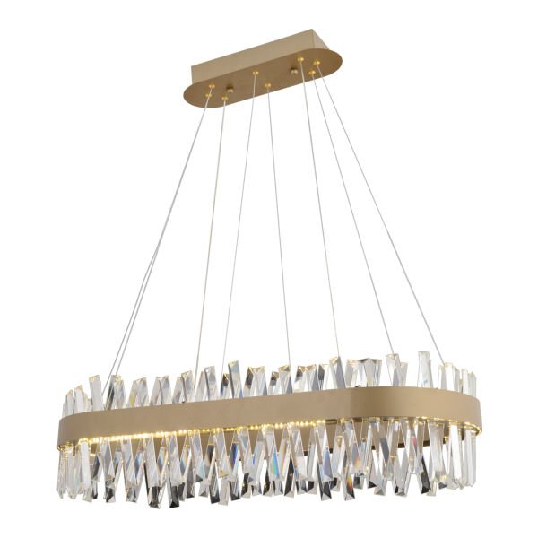 Brampton 6'lı Sıralı Eskitme 3 Renkli 100 Watt Ledli Yemek Masası Üstü, Oturma Odası, Salon Avize