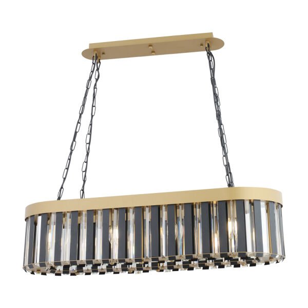 Harbour 80'lik Siyah Eskitme Kristal Taşlı Modern Oturma Odası, Salon Avize