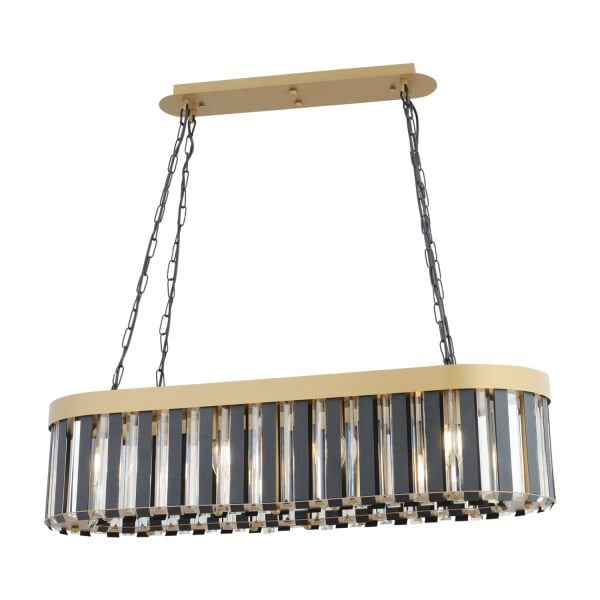 Harbour 80'lik Siyah Eskitme Kristal Taşlı Modern Oturma Odası, Salon Avize