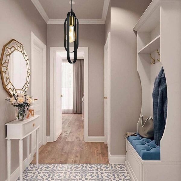 Koza Tekli Siyah Spor Modern Retro Sarkıt Mutfak Salon Sarkıt Avize