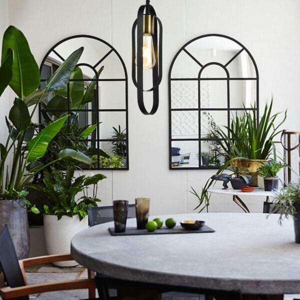 Koza Tekli Siyah Spor Modern Retro Sarkıt Mutfak Salon Sarkıt Avize