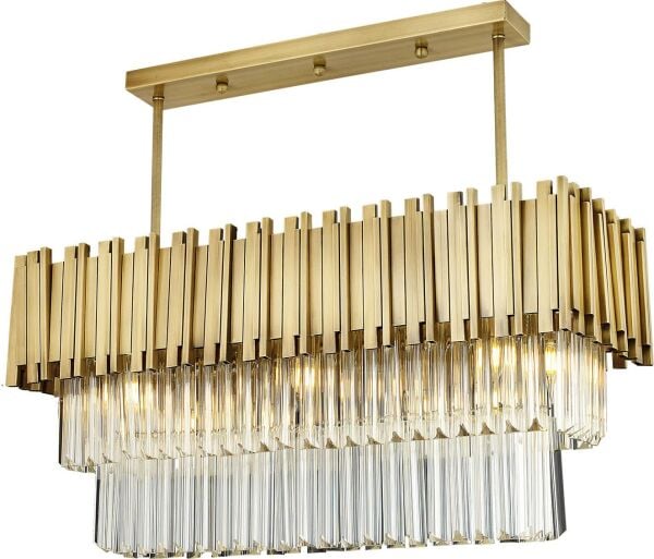 Freze Eskitme  Kristalli, Taşlı Modern Tasarım Yemek Masası Üstü, Kristal Salon Avize