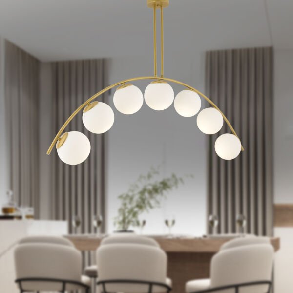 Fralde 7 Li Gold Modern Mutfak Cafe Restoran için Uygun Retro Salon Avize